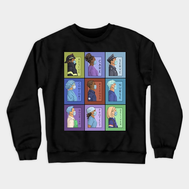 Pandemic Series Collage - Version 2 Crewneck Sweatshirt by KHallion